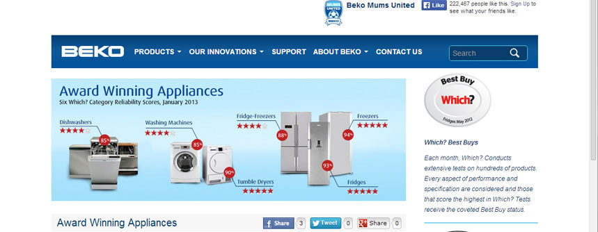 Beko 2012 Redesign