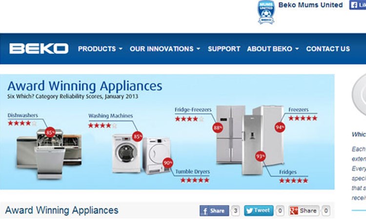 Beko 2012 Redesign