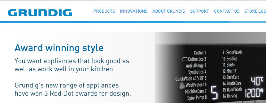 A new responsive website for Grundig in 3 weeks - no problem!