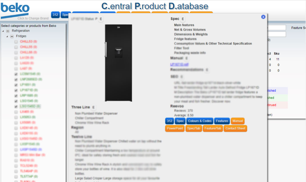 Central Product Database