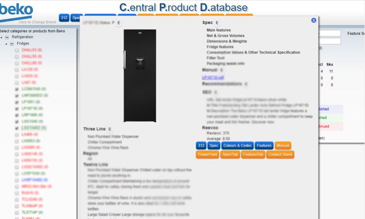 Central Product Database